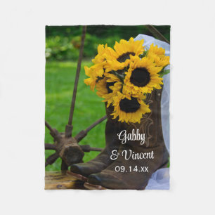 Couverture Polaire Tournesols rustiques et mariage occidental de