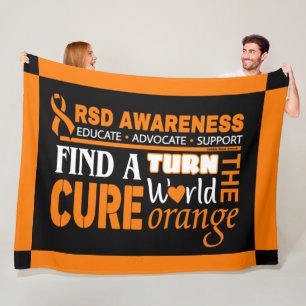 Couverture Polaire Tournez le monde orange...RSD