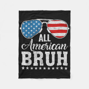 Couverture Polaire Tous les Américains Bruh Matching Famille Patrioti