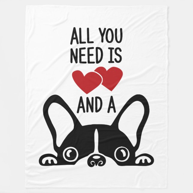 Couverture Polaire Tout ce dont vous avez besoin Boston Terrier (Devant)