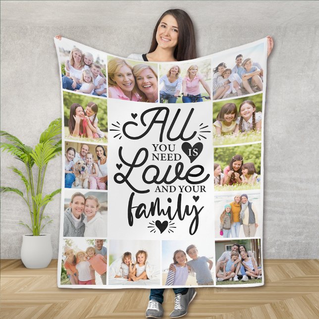Couverture Polaire Tout ce dont vous avez besoin est l'amour et votre (Créateur téléchargé)