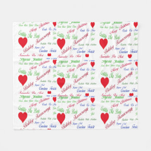 Couverture Polaire Tout le Monde, Joyeux Noël en plusieurs langues