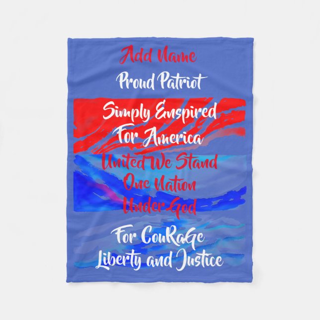 Couverture Polaire Tout Simplement Pour L'Amérique Une Nation Sous Di (Devant)