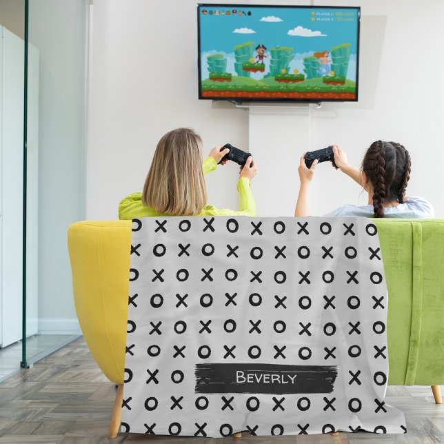 Couverture Polaire Trace de brosse XOXO (Créateur téléchargé)