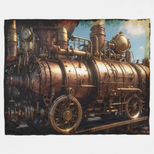 Couverture Polaire Train à vapeur en cuivre vapeur
