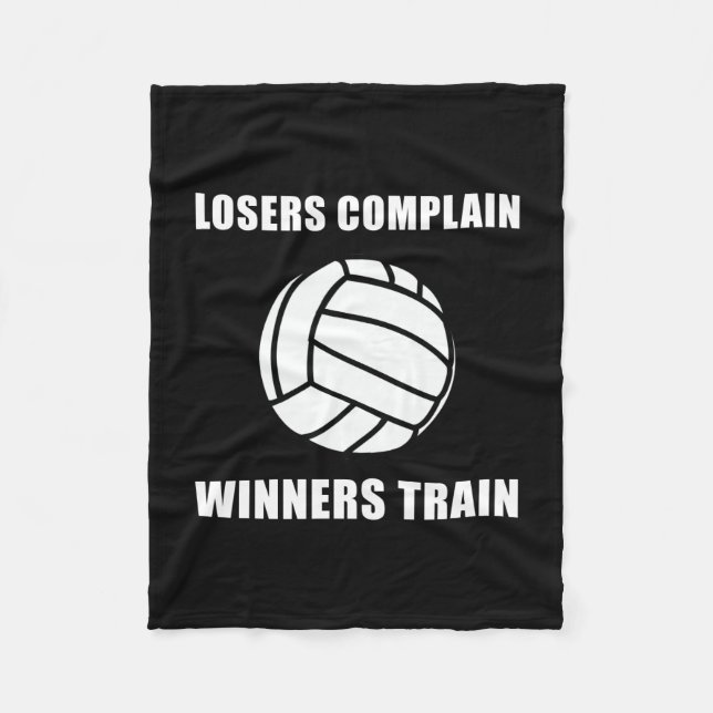 Couverture Polaire Train de gagnants de volleyball (Devant)