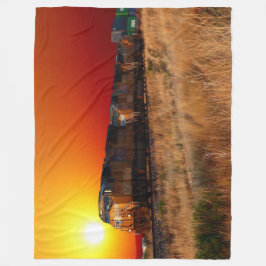 COUVERTURE POLAIRE TRAIN SUNSET