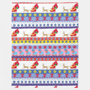 Couverture Polaire traîneau du Père Noël