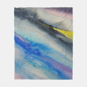 Couverture Polaire  trait de brosse, peinture couleur d'aquarelle Abs