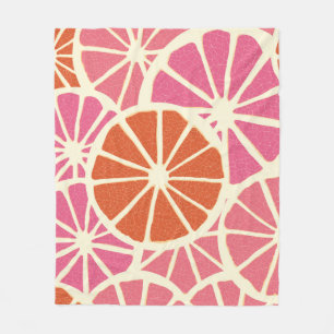 Couverture Polaire Tranches de pamplemousse sans soudure motif, agrum