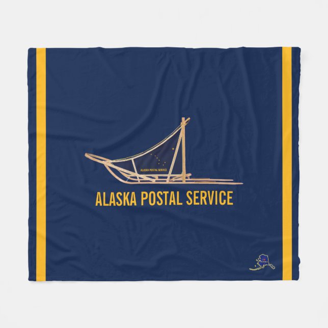 Couverture Polaire Transporteur postal de l'Alaska Dog Sled (Devant (Horizontal))