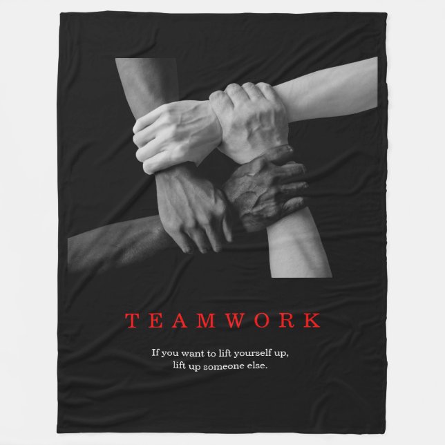 Couverture Polaire Travail D'Équipe Motivation Inspiration Citation M (Devant)