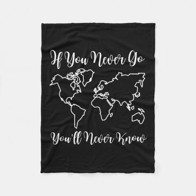 Couverture Polaire Travel - If You Never Go, You'll Never Know  (Devant)