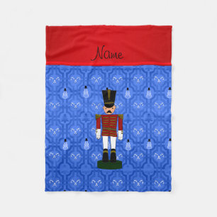 Couverture Polaire Treillis bleu personnalisé de bonhomme de neige d