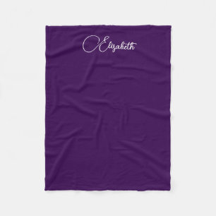 Couverture Polaire Trending manuscrit Nom du script foncé violet peti