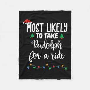 Couverture Polaire Très Probable De Prendre Rudolph Pour Un Ride Fun