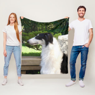 Couverture Polaire Tri jet renversant d'ouatine de peluche de barzoï