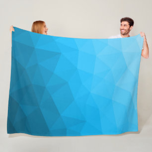 Couverture Polaire Triangle motif de maillage géométrique dégradé cya