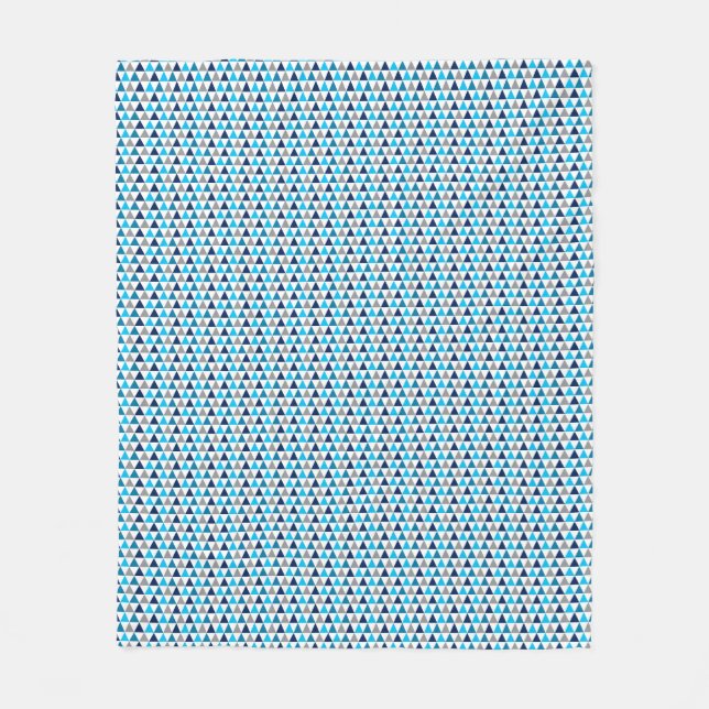 Couverture Polaire Triangles bleu moderne Motif géométrique (Devant)