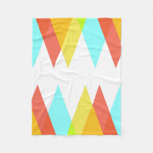 Couverture Polaire Triangles jaunes, rouges et bleus cadets