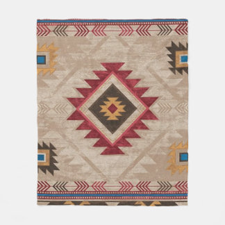 Couverture Polaire Tribal amérindien du sud-ouest