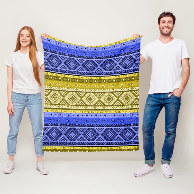 Couverture Polaire Tribal ethno boho ornementale traditionnelle ornem (En situation)