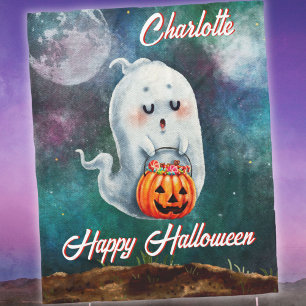 Couverture Polaire Trick ou Treat, les fantômes sont doux Halloween h