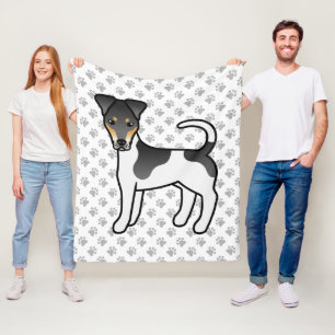 Couverture Polaire Tricolor Smooth Fox Terrier Chien de Dessin Animé