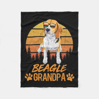 Couverture Polaire Tricolore Beagle chien grand-père paw papa Fête de