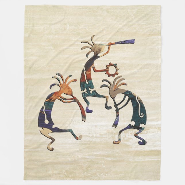 Couverture Polaire Trio de musicien de KOKOPELLI + vos idées (Devant)
