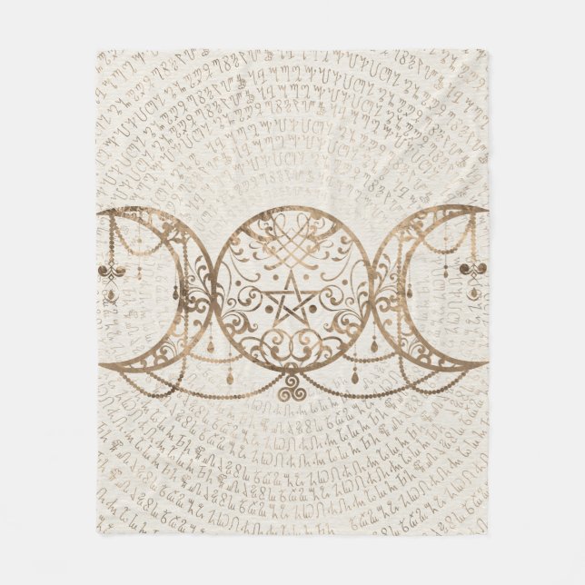 Couverture Polaire Triple Moon - Triple Goddess Pastel Gold (Devant)