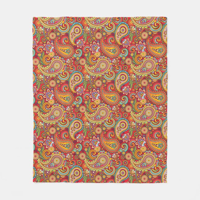 Couverture Polaire Trippy Hippy Paisley Fleece Blanket (Devant)