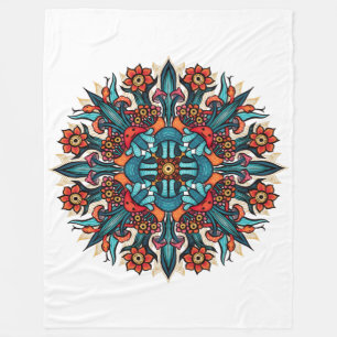 Couverture Polaire Trippy Psychedelic Super champignon Mandala Eyes