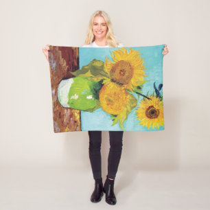 Couverture Polaire Trois tournesols, Van Gogh