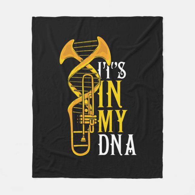 Couverture Polaire Trombone Gift Men Jazz Music Marching Band (Devant)