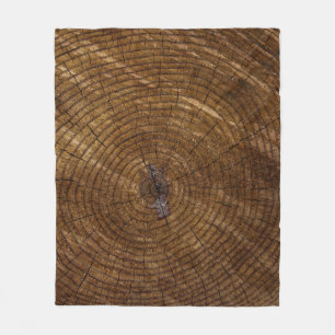 Couverture Polaire tronc d'arbre Brown