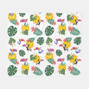 Couverture Polaire Tropical Toucan de taille moyenne