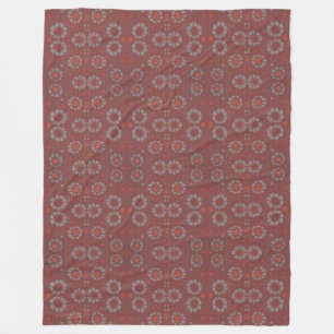 Couverture Polaire Trouvez le lapin, motif rustique, gris & terracott