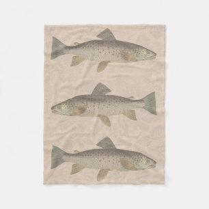 Couverture Polaire truite vintage