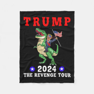 Couverture Polaire Trump 2024 La Revenge Tour À cheval Dinosaure Amér