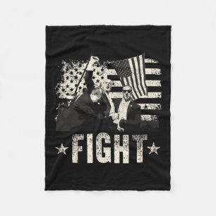 Couverture Polaire Trump 2024 Lutte Contre Donald Trump Fist Pum