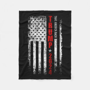 Couverture Polaire Trump 2024 Redonner à l'Amérique le drapeau améric