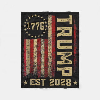 Couverture Polaire Trump 2028 Vote Donald Trump America Drapeau améri