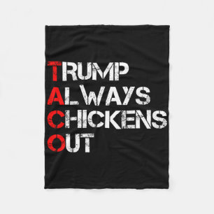Couverture Polaire Trump abandonne toujours Taco Trade Mème drôle 3