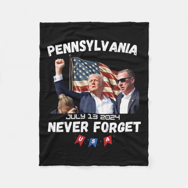 Couverture Polaire Trump Butler Pennsylvanie n'oublie jamais (Devant)