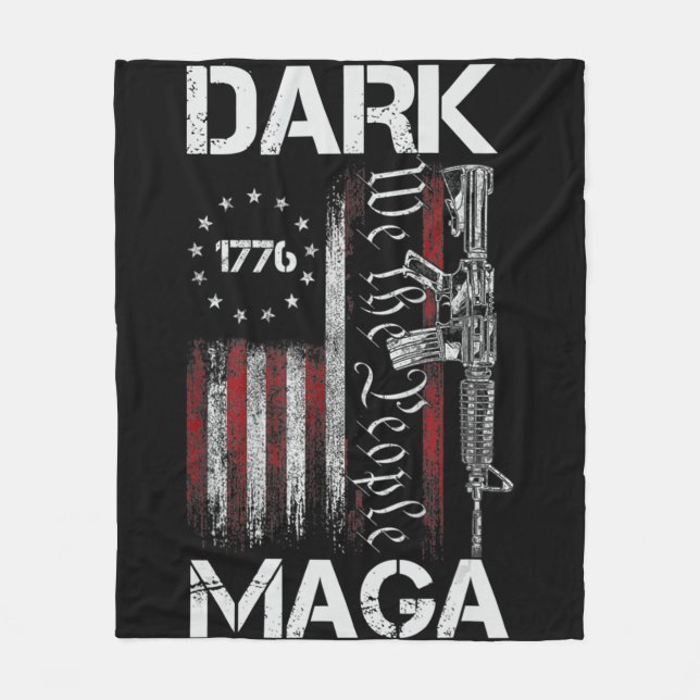 COUVERTURE POLAIRE TRUMP DE SUPPORT MAGA SOMBRE ANTI-BIDEN (Devant)