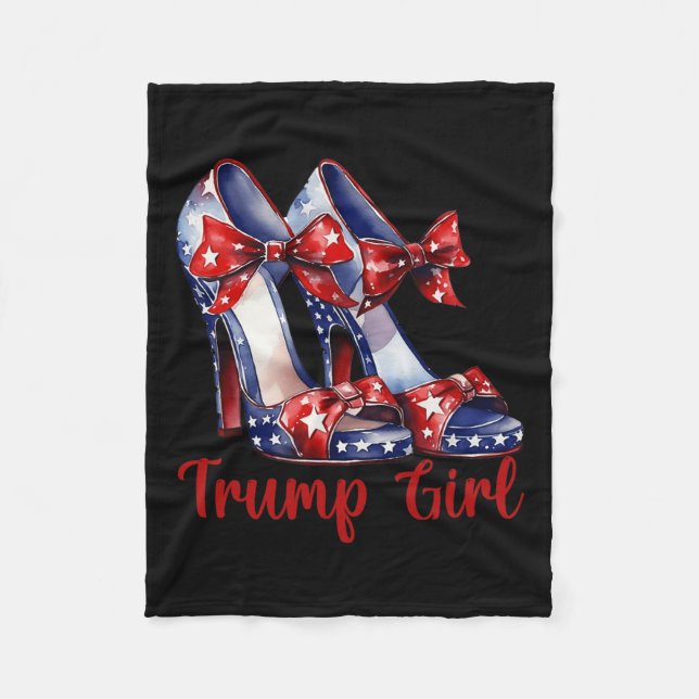 Couverture Polaire Trump Girl High Heel Stilettos Drapeau américain T (Devant)