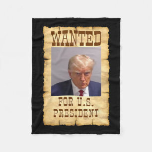 Couverture Polaire Trump Mug Tiré Recherché Aux États-Unis Président