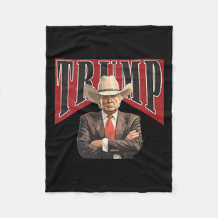 Couverture Polaire Trump Occidental Cowboy Tee Take America Back Trum