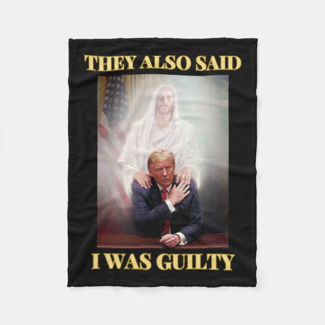 Couverture Polaire Trump Pas Coupable Jésus Christ Patriot Priez Maga (Devant)